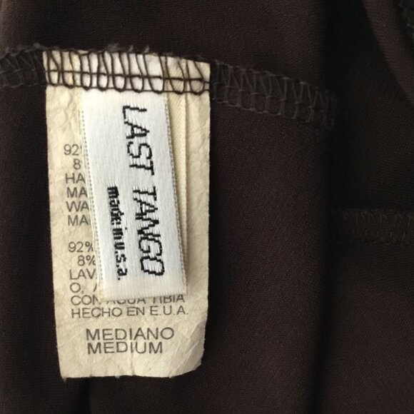 LAST TANGO 2 Pair Wide Leg Crop Pants M Black Brown Stretch Travel Minimalist - Picture 10 of 10